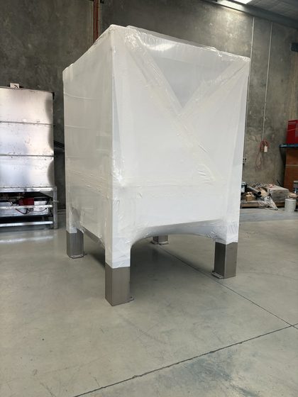 Shrink wrapped machinery and industrial equipment