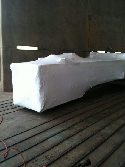 Shrink wrapped machinery and industrial equipment