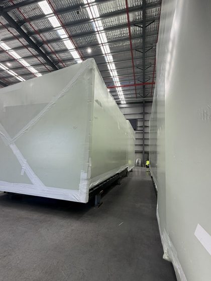 Shrink wrapped modular building