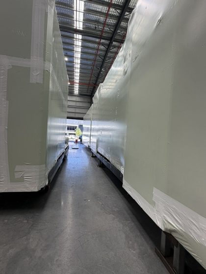 Shrink wrapped modular building